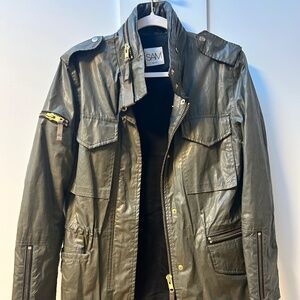 SAM NYC Coated green jacket